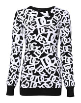 Dolce & Gabbana Black White Logo Print Women Pullover Sweater -   -  Dolce & Gabbana.